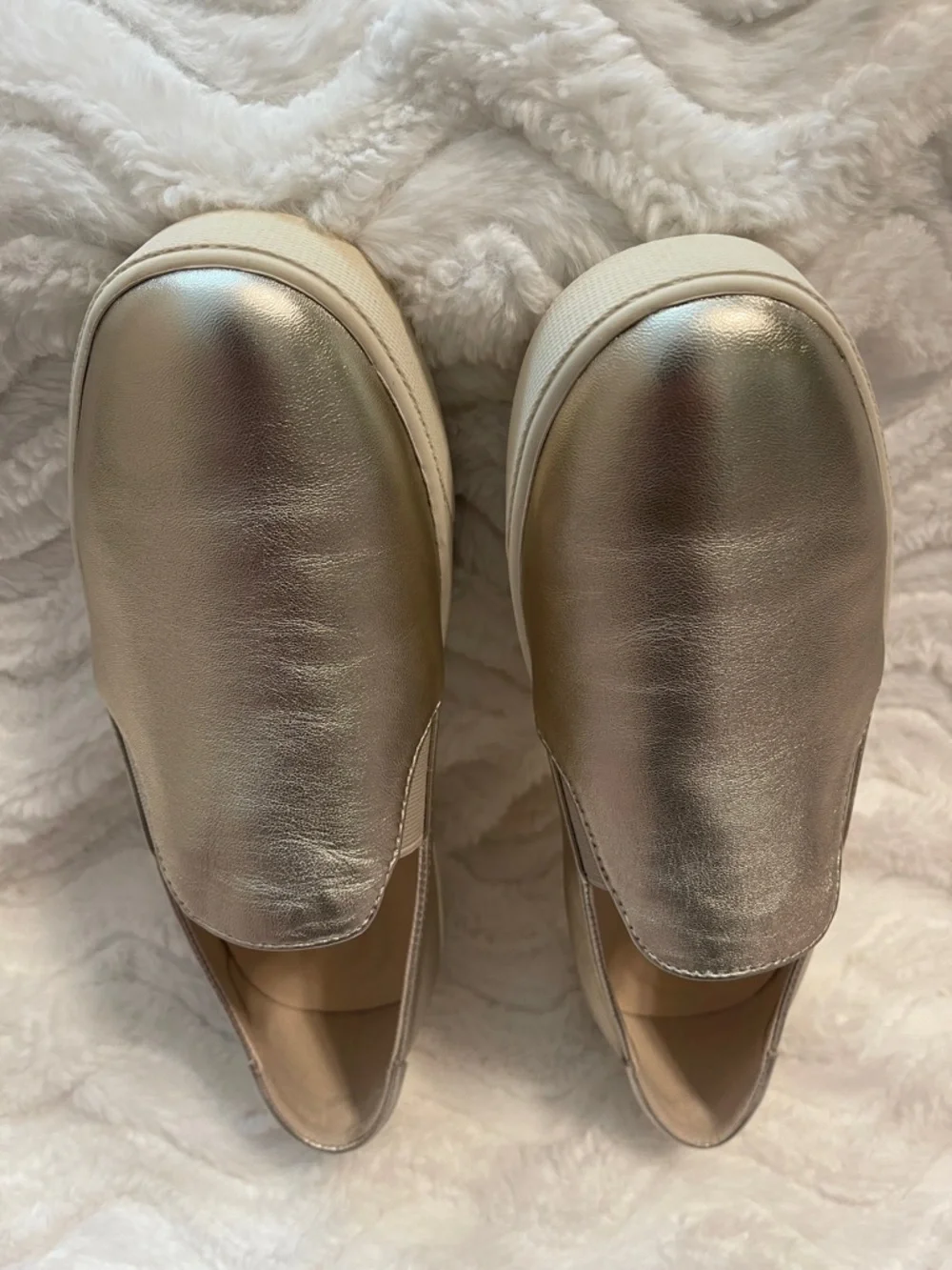 Cole Haan Gold Leather Slip-On Sneakers - Picture 6 of 16